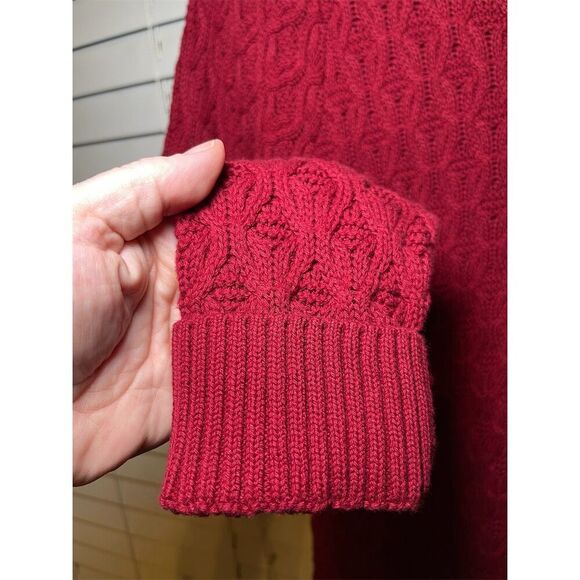 Jeanne Pierre Women's XL Red Cable-Knit Pullover Sweater‎ Long Sleeve - Picture 2 of 8